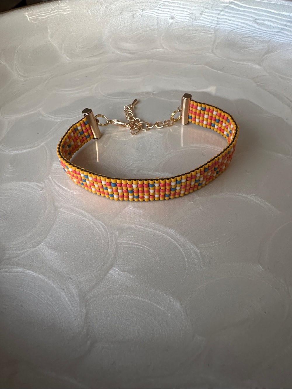 Handwoven Multicolor Bead Bracelet